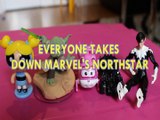 EVERYONE TAKES DOWN MARVEL'S NORTHSTAR BUBBLES YODA DIZZY BATMAN BATMOBILE ARKHAM KNIGHT Toys BABY Videos, POWERPUFF GIR