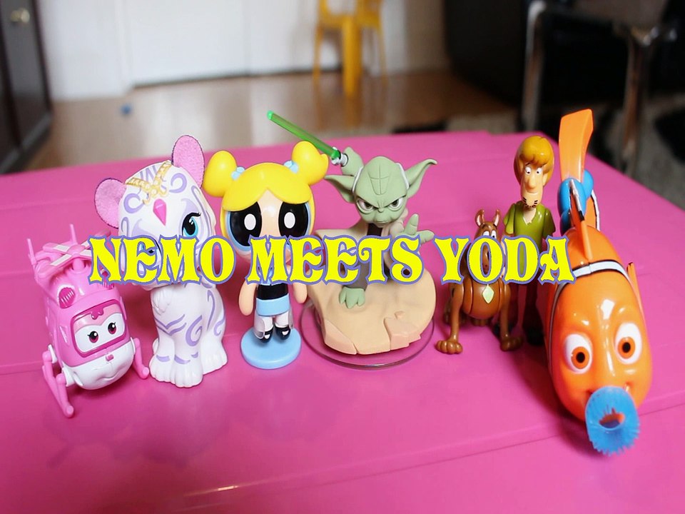 NEMO MEETS YODA DIZZY STAR WARS NAHAL BUBBLES, SCOOBY DOO SHAGGY Toys BABY Videos, FINDING DORY , DISNEY , PIXAR, SHIIMM