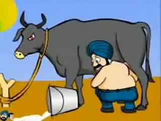 Tirando leite da vaca