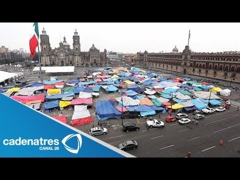 CNTE mantendrá plantón en el Zócalo capitalino; continúan protestas en el Distrito Federal