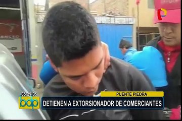 Puente Piedra: capturan a sujeto que extorsionaba a comerciantes