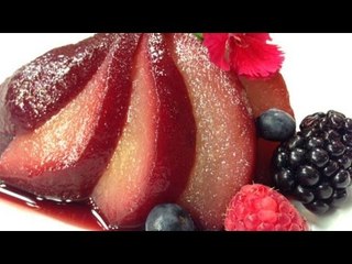 Cómo hacer peras en vino cabernet