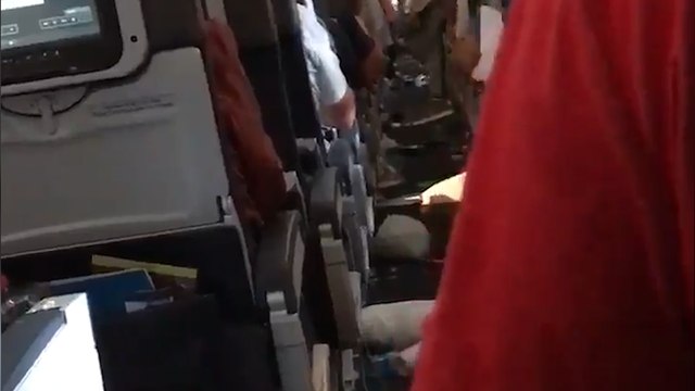Video captures the moments after severe turbulence hit plane