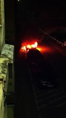 Feu de voiture à Crest