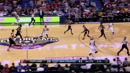 Anthony Davis Spin Oop From DeMarcus Cousins! Blazers vs Pelicans