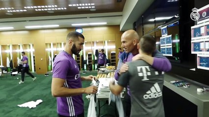 Zinedine Zidane and Karim Benzema meet Franck Ribéry!