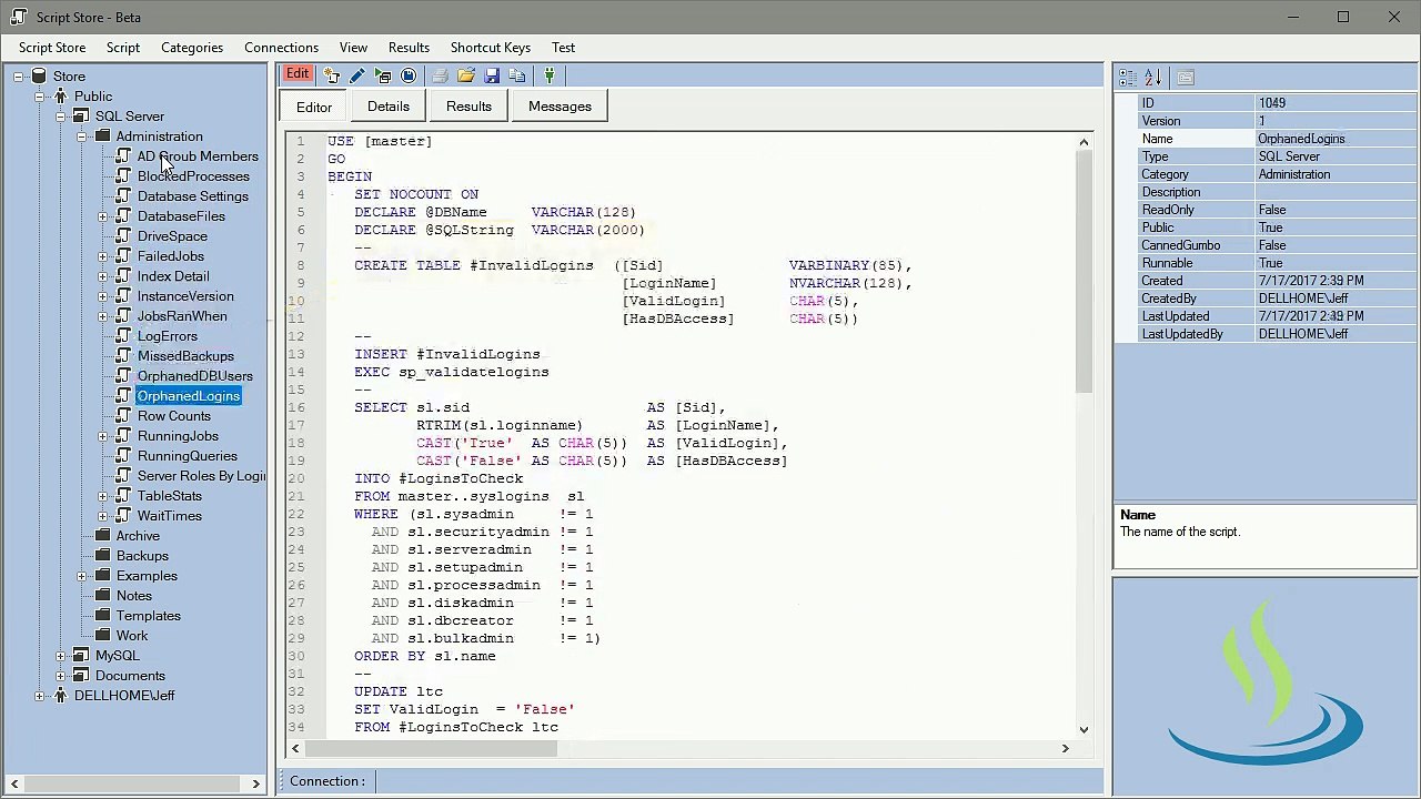 SQL Gumbo's ScriptStore