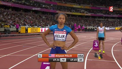 Mondiaux d'athlétisme : Felix rejoint Miller en finale du 400m !