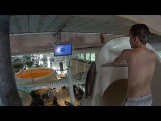 The Spacebowl Water Slide at Aquapark Kladno