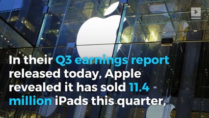 Apple's Q3 earnings report shows iPad sales on  the rise