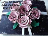 Egg carton roses/ How to diy, recycle, paper flowers, paper crafts, paper roses