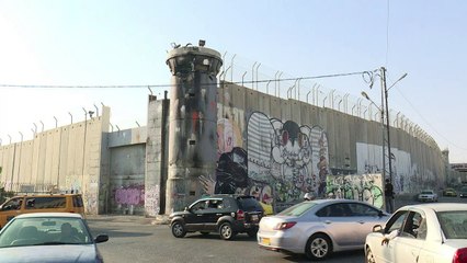 Cisjordanie: nouveau graffiti de Trump sur le mur de séparation