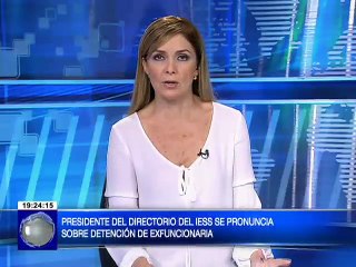 Presidente del Directorio del IESS se pronunció sobre detención de Ex Funcionaria