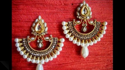 Latest Trendy Pearl Jhumka Designs __ Jhumka Earrings __ Indian Jewellery