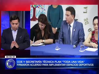 COE y Secretaría Técnica Plan Toda Una Vida firmaron acuerdo para implementar espacios deportivos