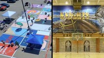 Super Cool Customized Parking Spots & Awesome Medieval Gym Mural