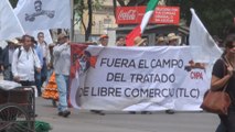 Campesinos mexicanos exigen al gobierno apoyo económico y cambiar condiciones de TLCAN