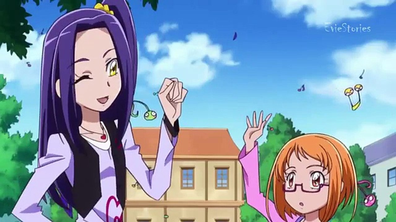 キュアミューズと彼女の低身長を解決するためのソリューション！スイートプリキュア (1)