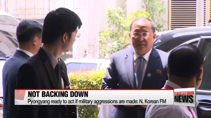 N. Korea's top diplomat says Pyongyang wont back down