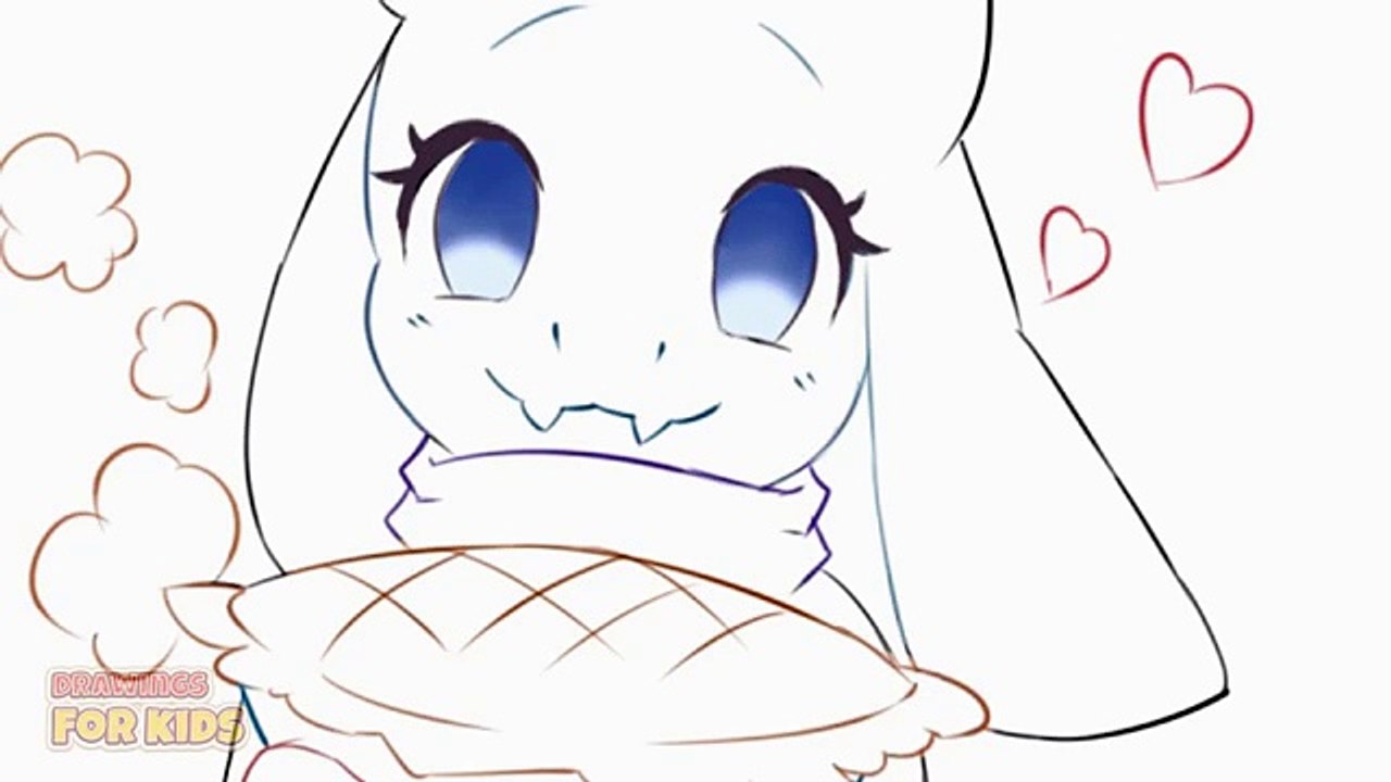 Drawing Toriel Undertale cute chibi, easy drawing for kids  Art 4 kids