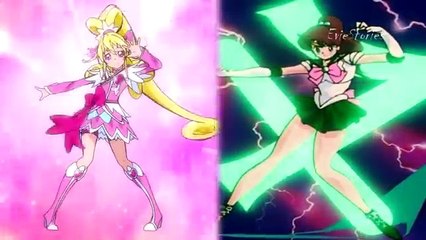 ドキドキプリキュアとセーラームーン変身ポーズの類似点!（比較）