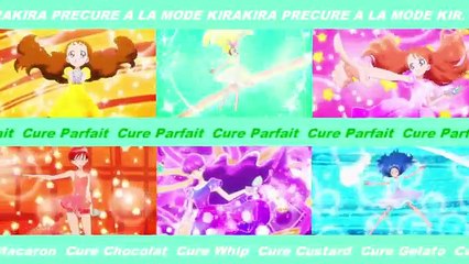 キュアパルフェ・キラキラみんなで大変身  Cure Parfait with Kira Kira Precure Sync Transformation