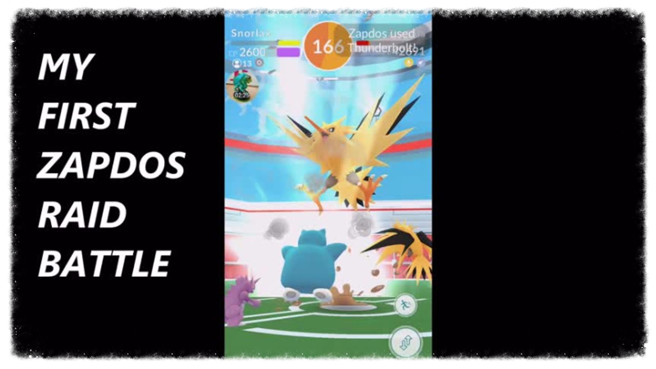 Pokemon GO ~ VERY FIRST ZAPDOS RAID BATTLE ... I Think It Went Well :)