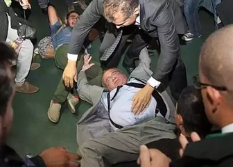 Chamado de bandido e golpista, deputado Heráclito Fortes é escrachado e quase avança em manifestante