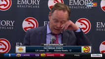 Hawks Mike Budenholzer after 123 116 loss to Lakers