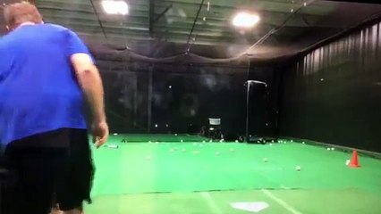 Upset kid throws his bat and hits Jesse Barfield