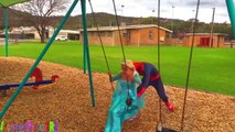 Double Pregnant ELSA vs DOCTOR SPIDERMAN! w/ pink spidergirl Joker Baby Hulk Superhero mov