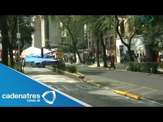 Download Video: Cierran negocios en la Tabacalera por plantón de la CNTE; maestros no pagan cuenta en restaurante