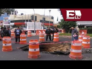 Se abre socavón en la Delegación Cuauhtémoc / Titulares con Vianey Esquinca