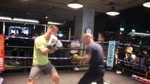 BIG CHEESE! ! TED CHEESEMAN FIRES UP FOR MATT RYAN CLASH HAMMERS PADS w/ KEVIN MITCHELL