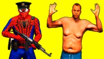 Bad Policemans Spiderman & Hulk on Police Cars Arrested People in Cartoon for Kids