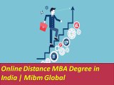 Online Distance MBA Degree in India and Noida