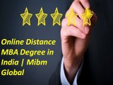 Online Distance MBA Degree in India MBA Program