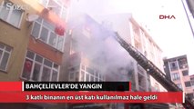 Bahçelievler'de korkutan yangın