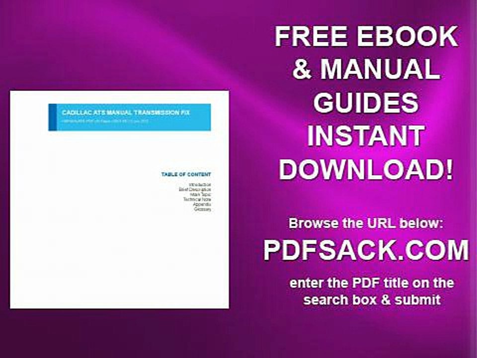 Cadillac Ats Manual Transmission Fix