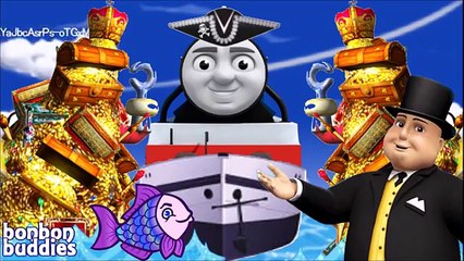 機関車トーマス ♪ 電車 車 SL こども向け ♪ Thomas & Friends トーマス 船  きかんしゃのアニメ♪赤ちゃん泣き止む 海賊  船 Pirates of the Caribbean