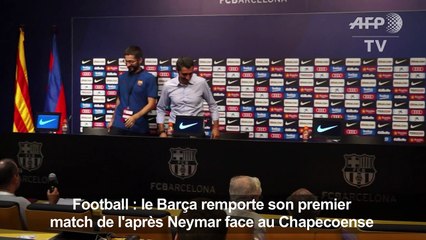 Foot: le Barcelone de l'après-Neymar rend hommage à Chapecoense