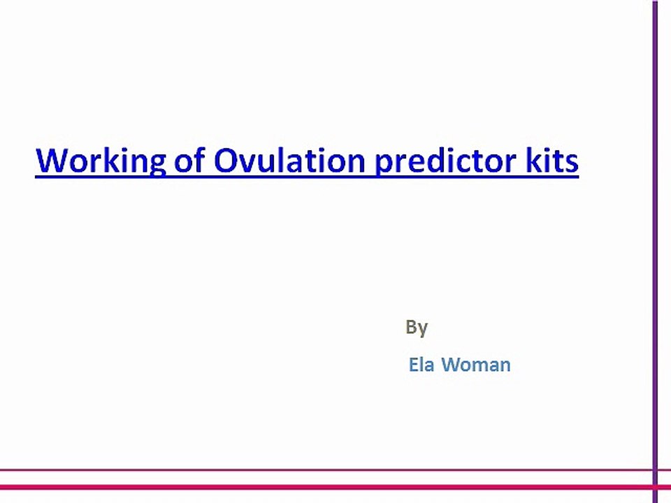 Working of Ovulation predictor kits