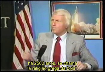 Terraplanista Charles K. Johnson na TV Americana em 1986