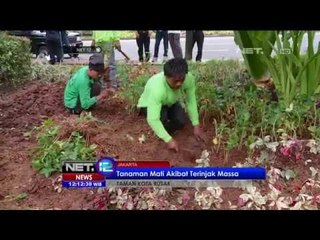 Aksi Demonstrasi Akibatkan Taman Depan Balai Kota Rusak - NET 12