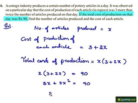 NCERT Solutions for Class 10th Maths Chapter 4 Quadratic Equations Ex 4.2 Q6