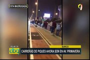 Surco: carreras ilegales de piques ahora se realizan en avenida Primavera