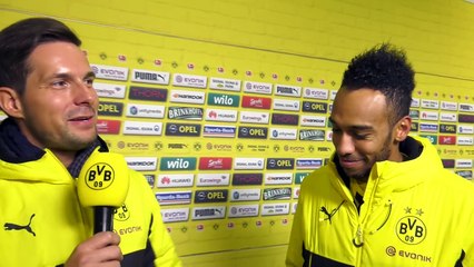 Interview mit Aubameyang feat. Reus | BVB Borussia Mönchengladbach 4:1