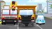 El Camión Volquete y la Excavadora Ayudarán a TRAER la arena Vehículos para niños y coches