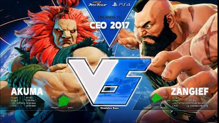 CEO 2017 - XsK Samurai (Akuma) vs Snake Eyez (Zangief)