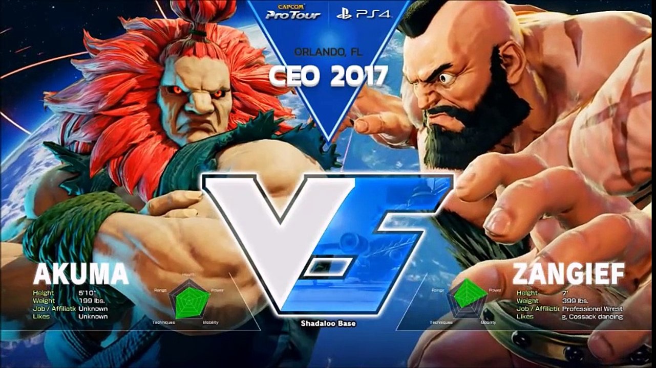 CEO 2017 - XsK Samurai (Akuma) vs Snake Eyez (Zangief)